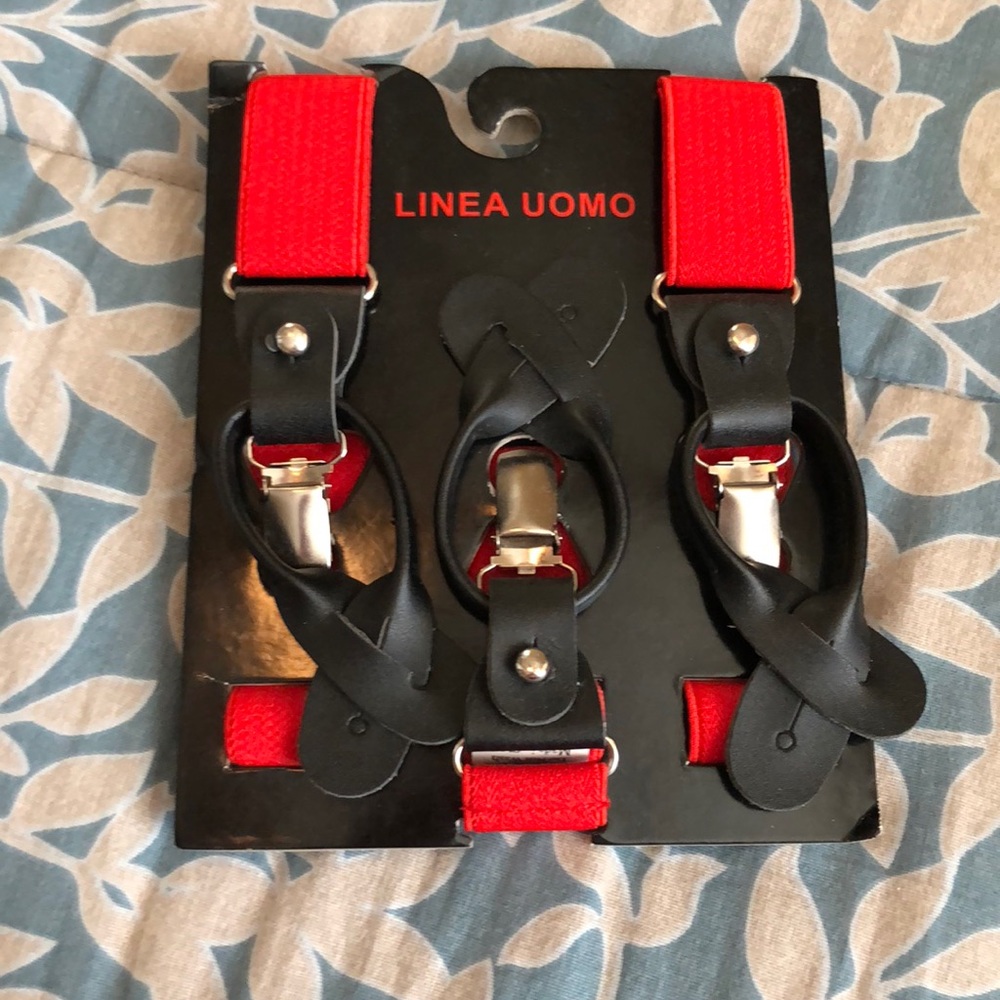 Red Men’s Suspenders